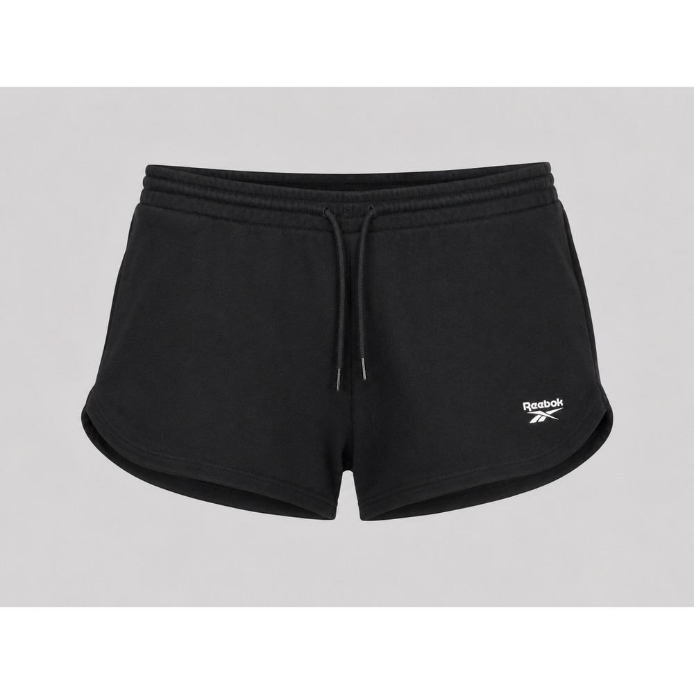 Vintage Reebok Women's Black Drawstring Sweat Shorts Size M Athletic Lounge Y2K